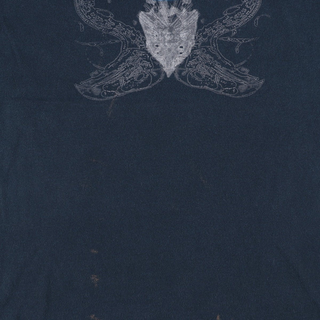 Gildan Heavy Cotton Hex Campaign Band T-Shirt (Men's XXL equivalent) cotton navy blue type Vintage Second Hand