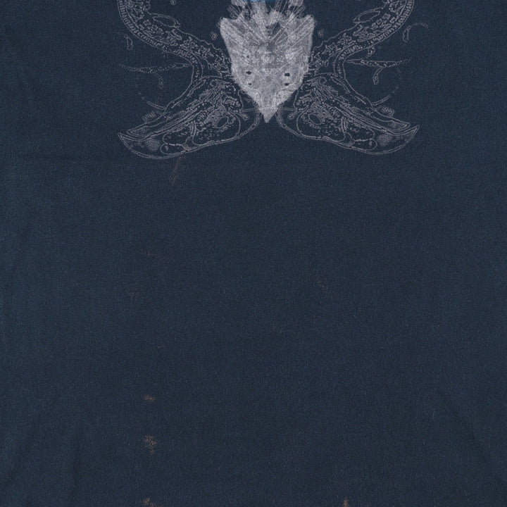 Gildan Heavy Cotton Hex Campaign Band T-Shirt (Men's XXL equivalent) cotton navy blue type Vintage Second Hand