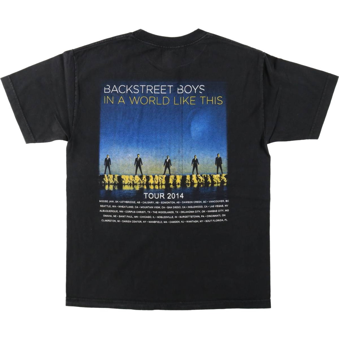 ALSTYLE BACK STREET BOYS Band T-shirt (Men's size M equivalent) cotton black type Vintage Second Hand