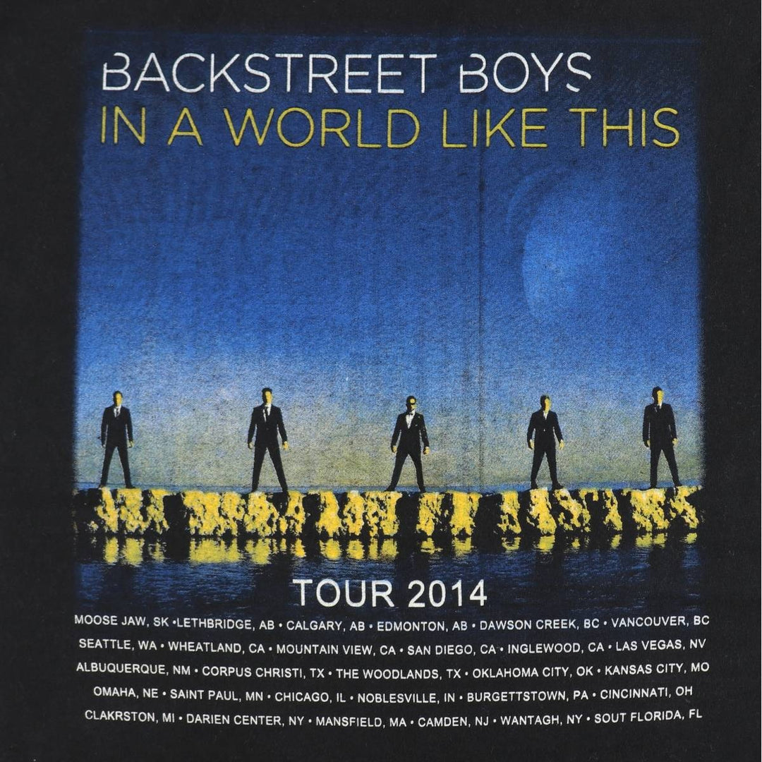 ALSTYLE BACK STREET BOYS Band T-shirt (Men's size M equivalent) cotton black type Vintage Second Hand