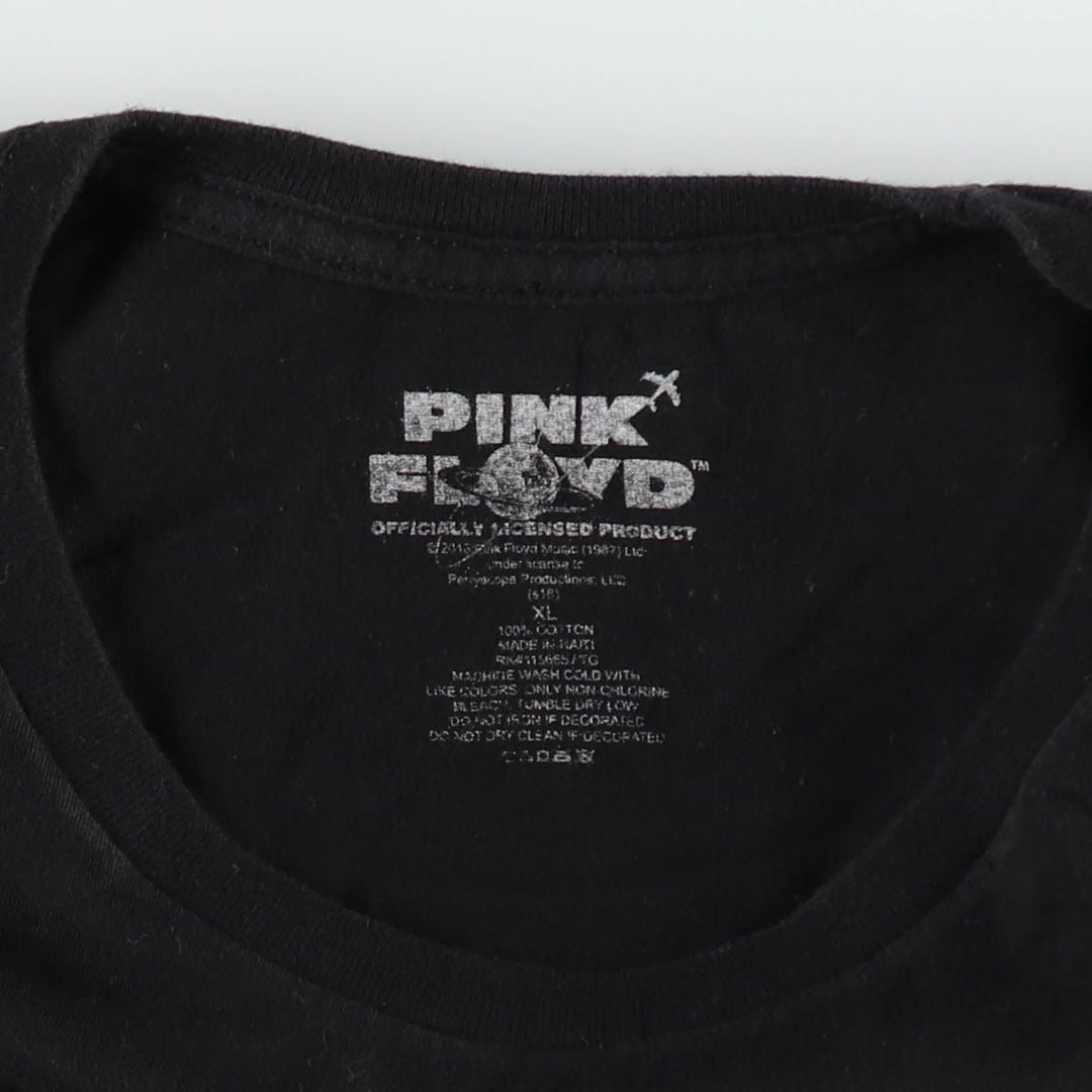 PINK FLOYD Pink Floyd Band T-shirt Band T Men's XL size cotton black type Vintage Second Hand