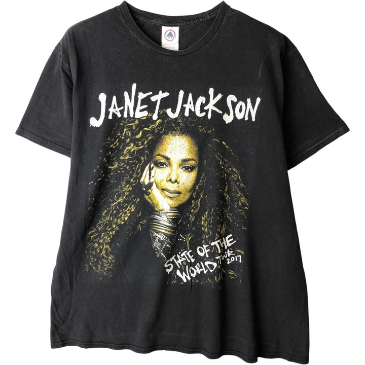 DELTA Janet Jackson Band T-shirt (Men's size L equivalent) cotton black type Vintage Second Hand
