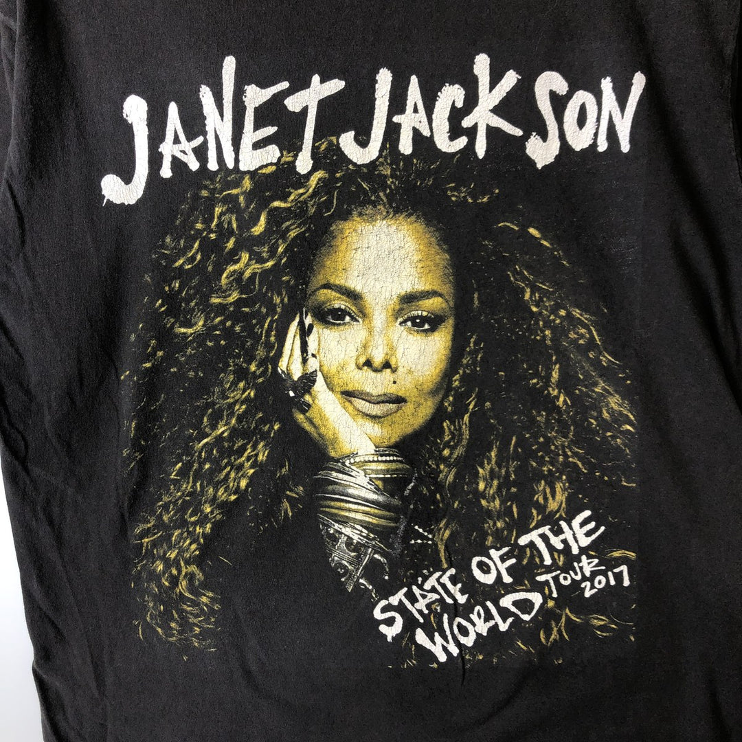 DELTA Janet Jackson Band T-shirt (Men's size L equivalent) cotton black type Vintage Second Hand