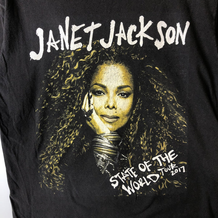 DELTA Janet Jackson Band T-shirt (Men's size L equivalent) cotton black type Vintage Second Hand