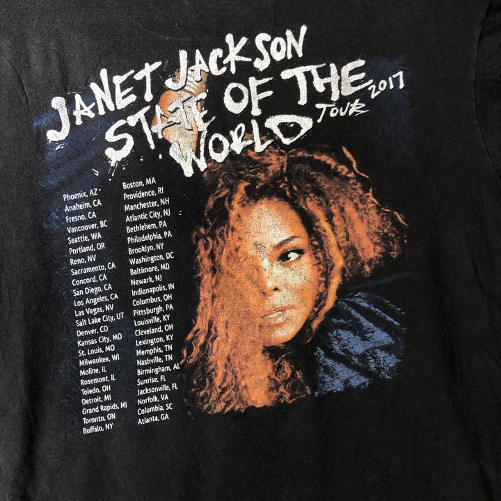 DELTA Janet Jackson Band T-shirt (Men's size L equivalent) cotton black type Vintage Second Hand