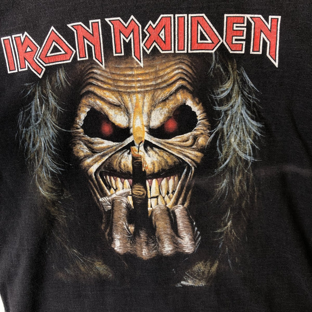 2000'S Fruit of the Loom Heavy Cotton Iron Maiden Band T-shirt (Men's Size L) cotton black type Vintage Second Hand
