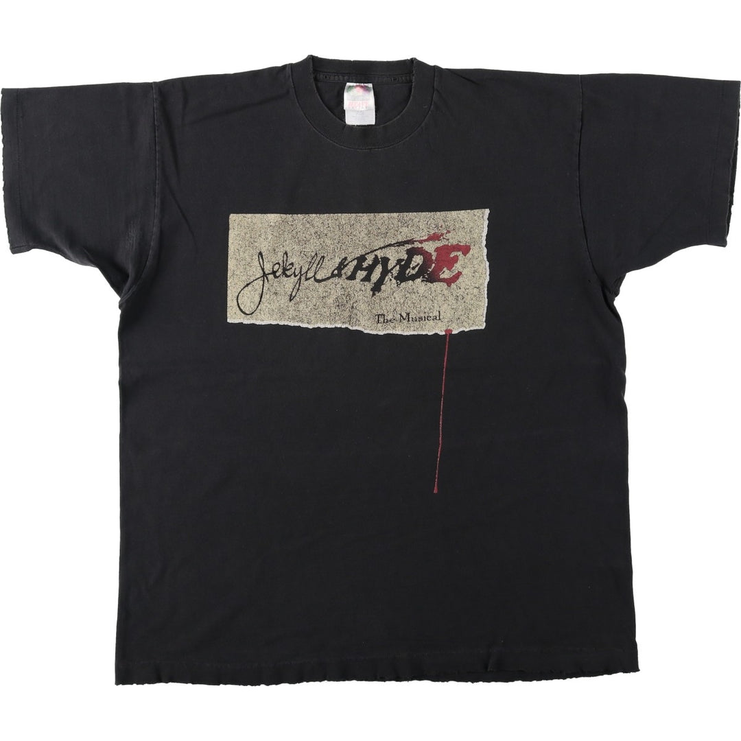 Fruit of the Loom Jekyll and Hyde Band T-shirt, Made in USA, Men's XL equivalent. cotton black type Vintage Second Hand