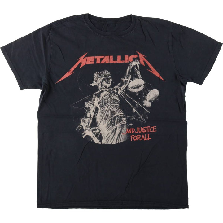 METALLICA Metallica Band T-shirt Band T Men's XL size unclear black type Vintage Second Hand