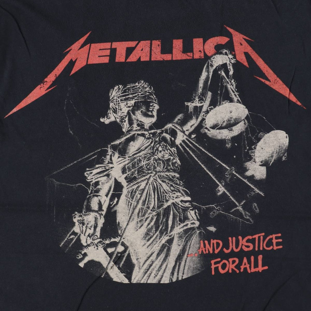 METALLICA Metallica Band T-shirt Band T Men's XL size unclear black type Vintage Second Hand