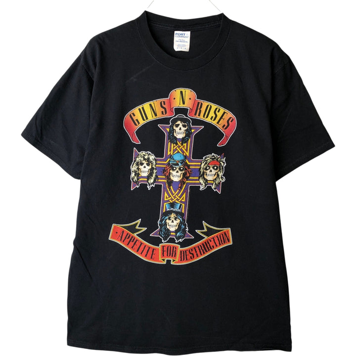 PORT & COMPANY Guns N' Roses Band T-Shirt (Men's Size M) cotton black type Vintage Second Hand