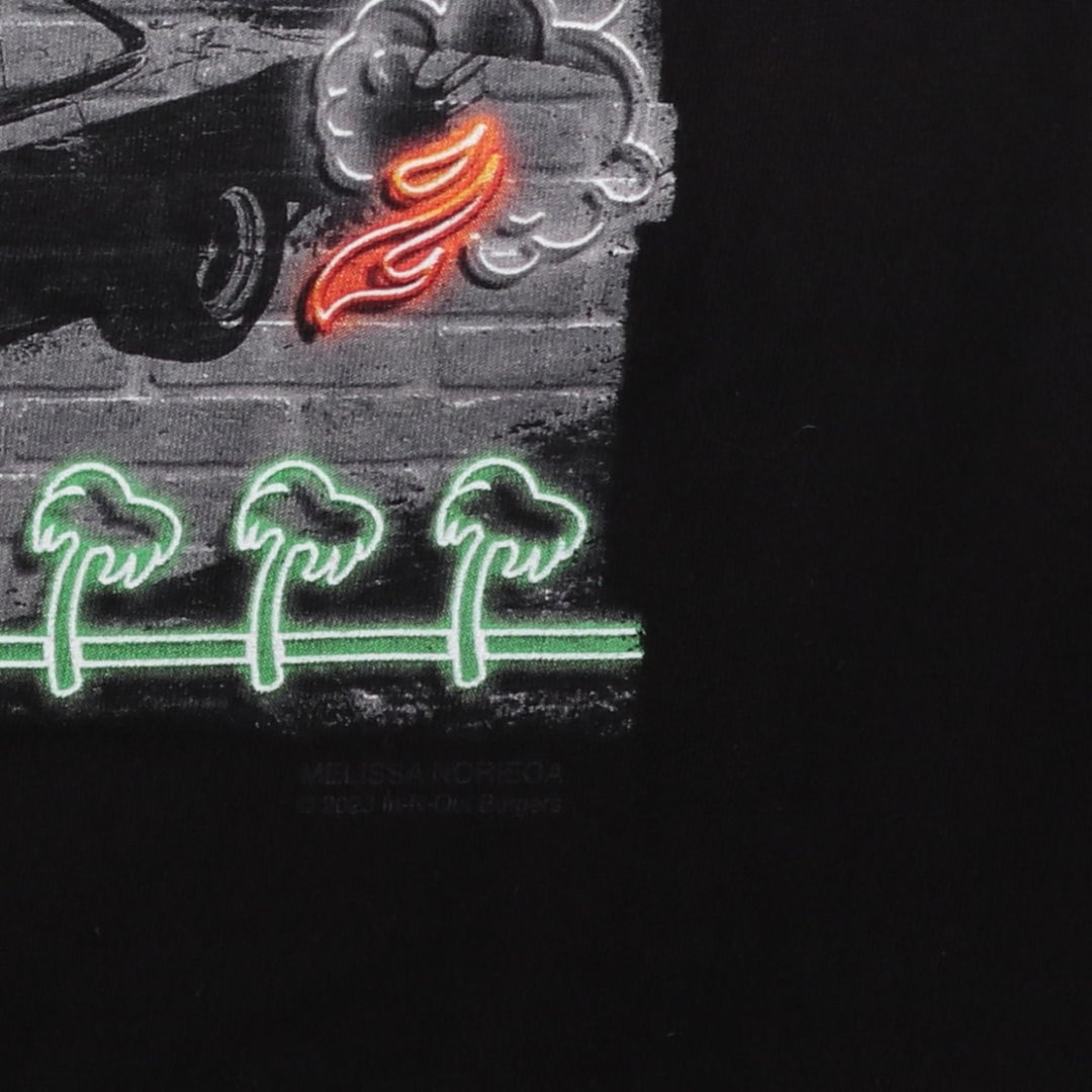 IN-N-OUT BURGER In-N-Out Burger Advertising T-shirt Made in USA Men's XL size cotton black type Vintage Second Hand