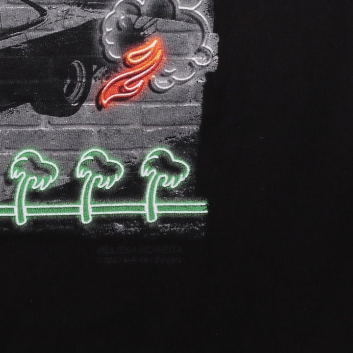 IN-N-OUT BURGER In-N-Out Burger Advertising T-shirt Made in USA Men's XL size cotton black type Vintage Second Hand