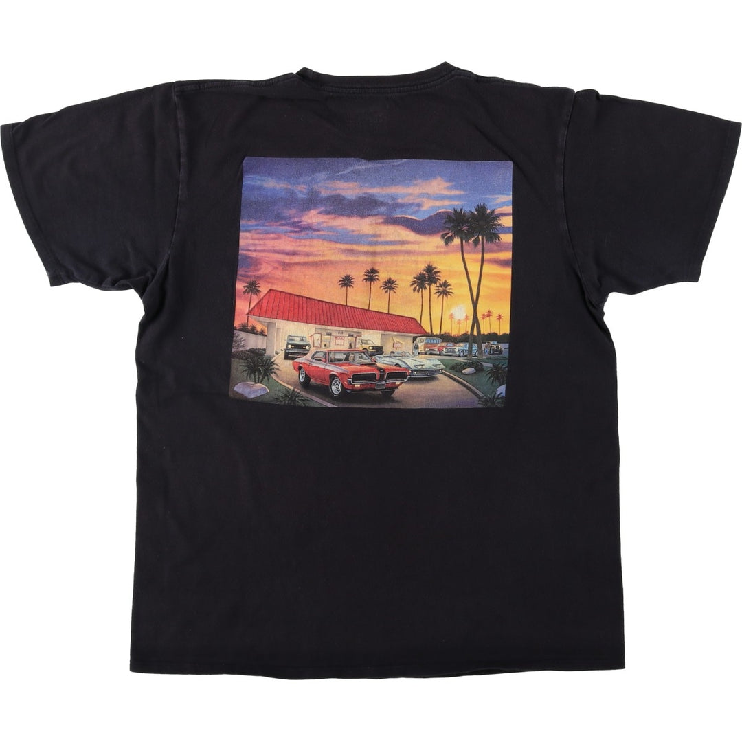 IN-N-OUT BURGER In-N-Out Burger Advertising T-shirt Made in USA Men's L size cotton black type Vintage Second Hand