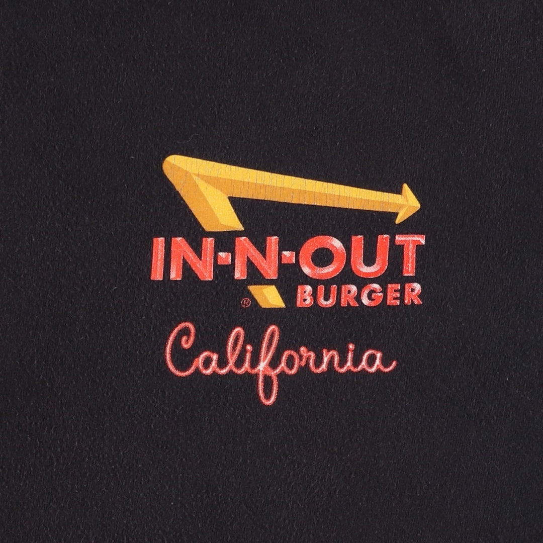 IN-N-OUT BURGER In-N-Out Burger Advertising T-shirt Made in USA Men's L size cotton black type Vintage Second Hand