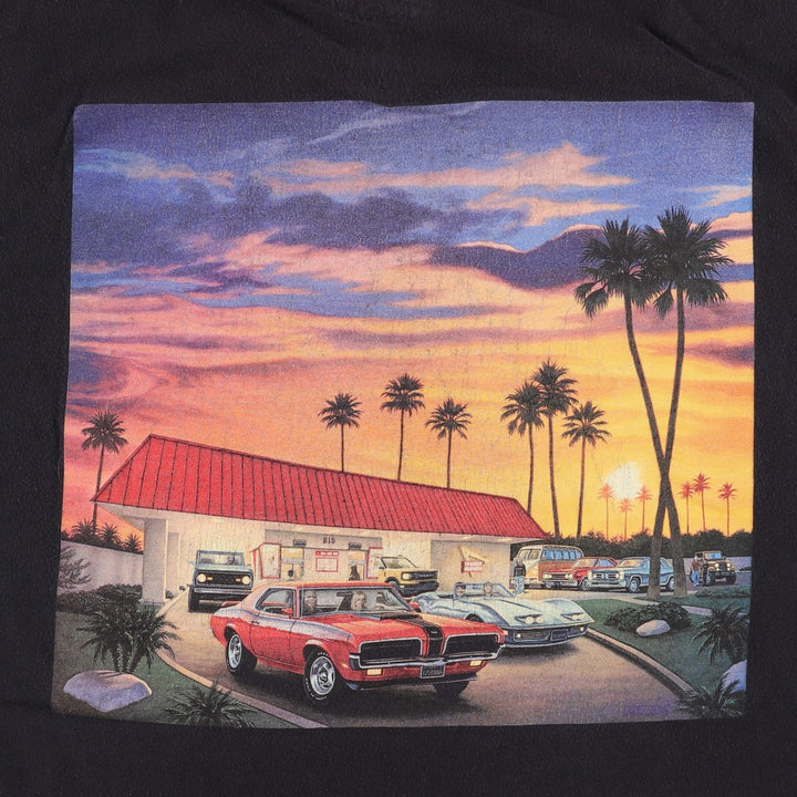 IN-N-OUT BURGER In-N-Out Burger Advertising T-shirt Made in USA Men's L size cotton black type Vintage Second Hand