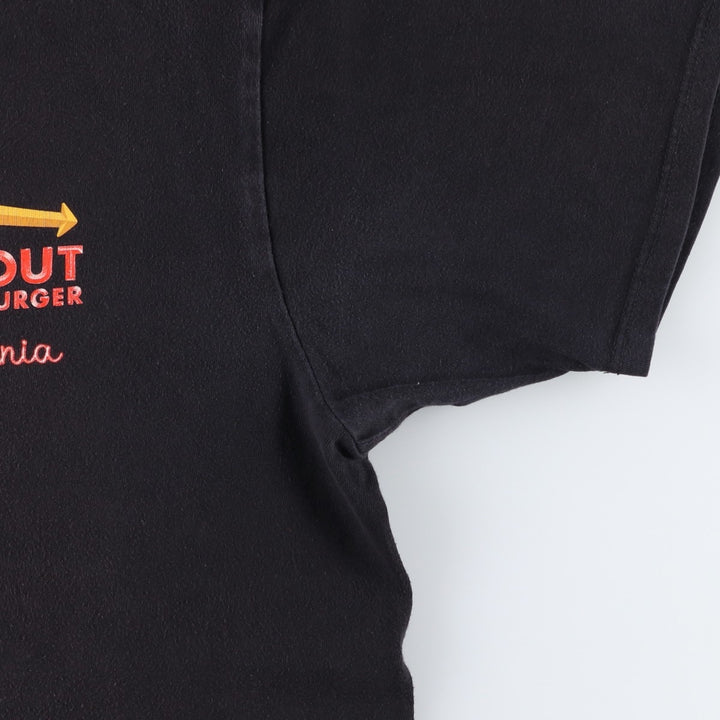 IN-N-OUT BURGER In-N-Out Burger Advertising T-shirt Made in USA Men's L size cotton black type Vintage Second Hand