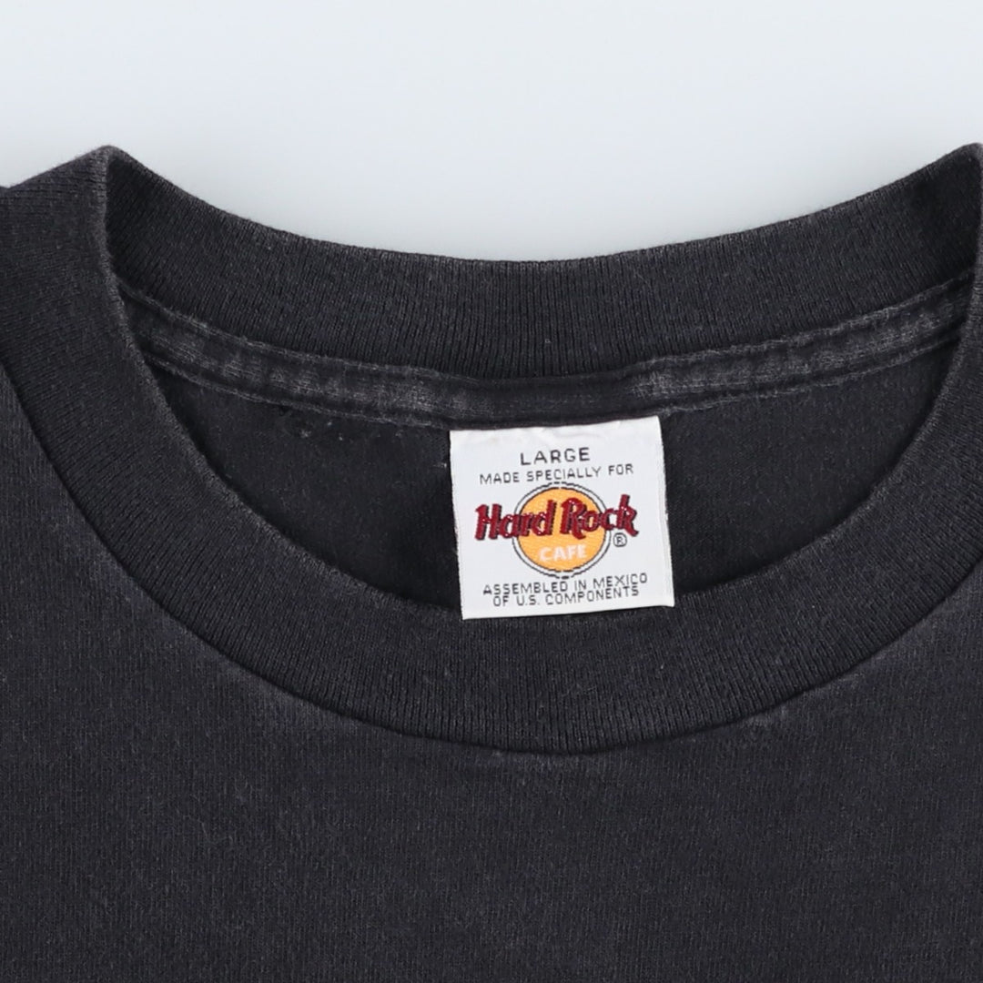 90'S HARD ROCK CAFE Hard Rock Cafe Advertising T-shirt Men's L equivalent Vintage cotton black type Vintage Second Hand