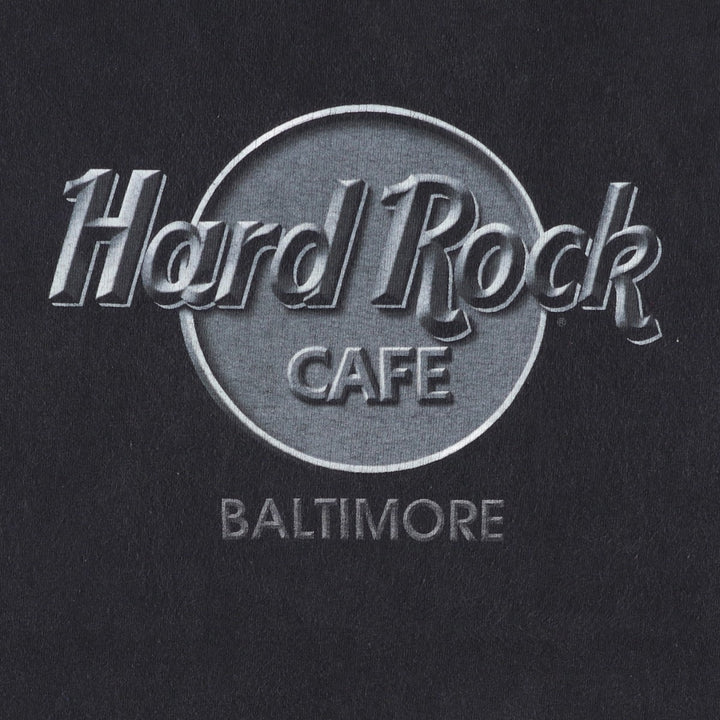 90'S HARD ROCK CAFE Hard Rock Cafe Advertising T-shirt Men's L equivalent Vintage cotton black type Vintage Second Hand
