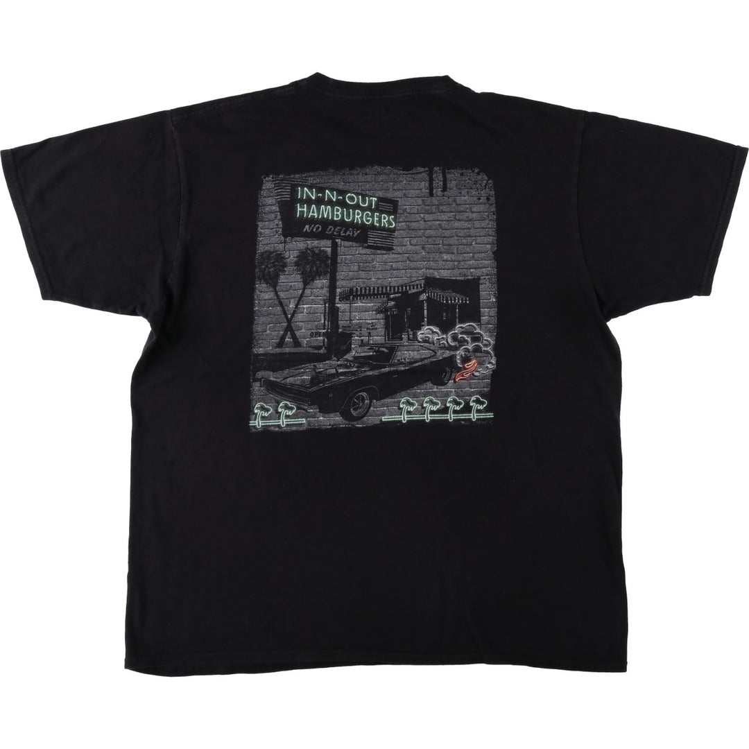 IN-N-OUT BURGER In-N-Out Burger Advertising T-shirt Made in USA Men's XL size cotton black type Vintage Second Hand