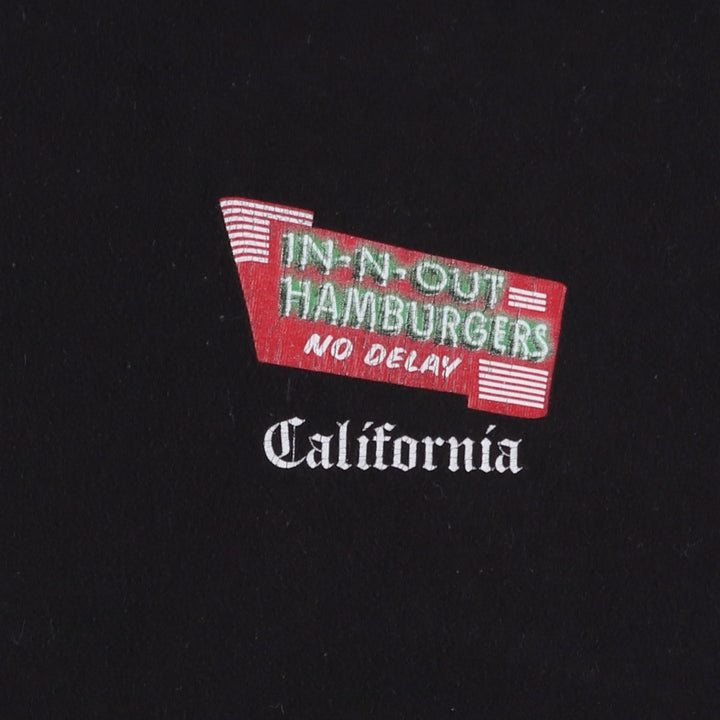 IN-N-OUT BURGER In-N-Out Burger Advertising T-shirt Made in USA Men's XL size cotton black type Vintage Second Hand