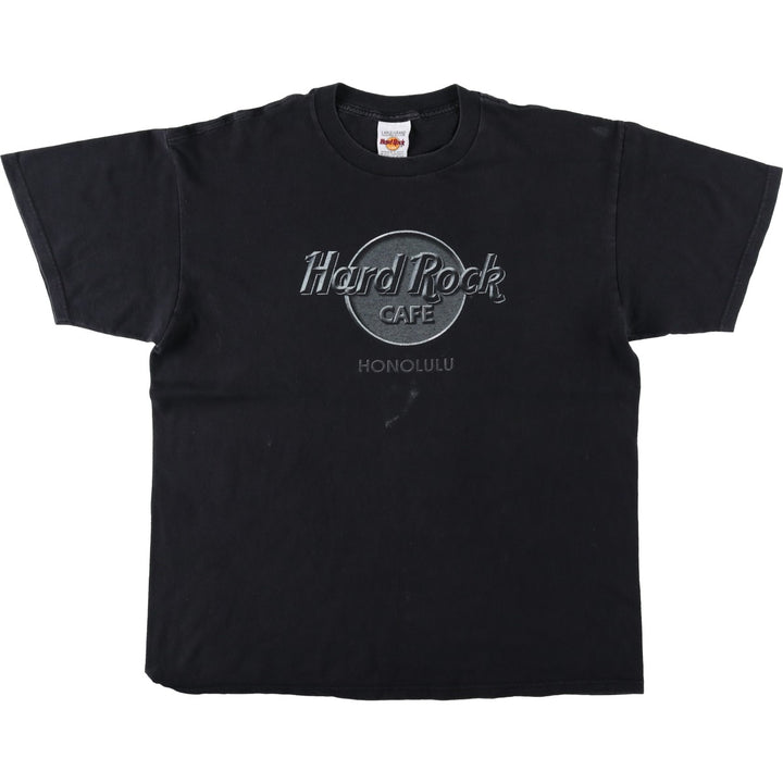 HARD ROCK CAFE Hard Rock Cafe Advertising T-shirt Men's L size cotton black type Vintage Second Hand