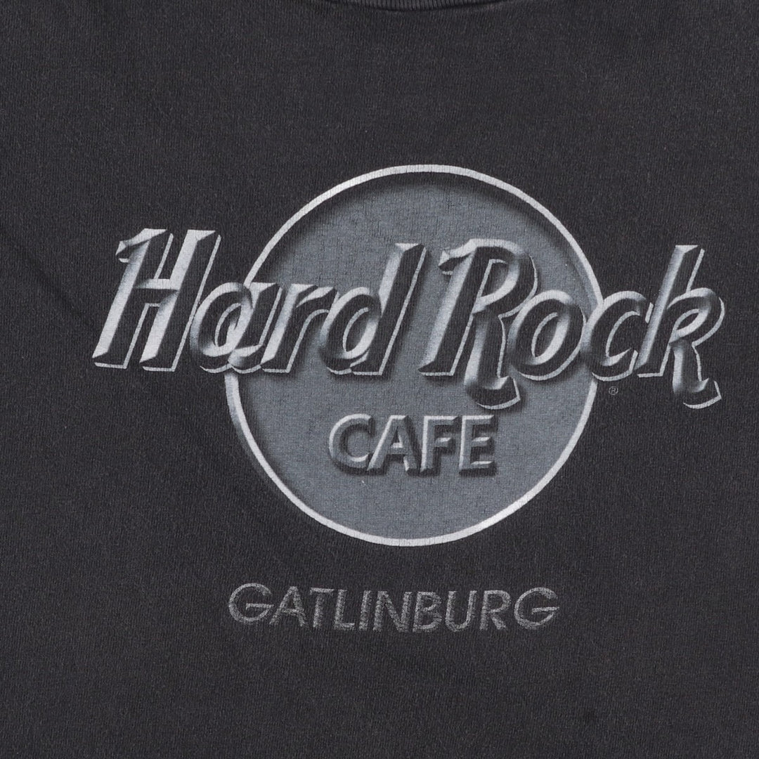 HARD ROCK CAFE Hard Rock Cafe Advertising T-shirt Men's XL size cotton black type Vintage Second Hand