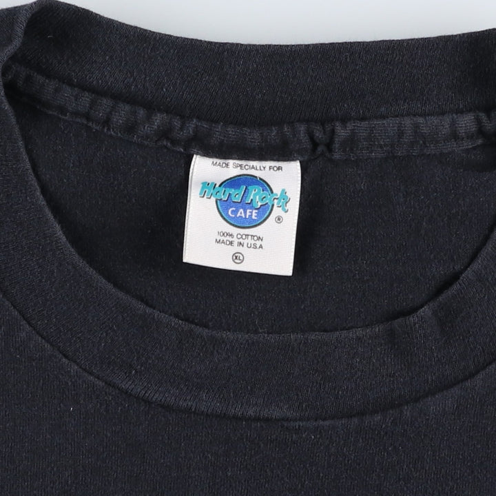 90'S HARD ROCK CAFE Hard Rock Cafe Advertising T-shirt Made in USA Men's XL Vintage cotton black type Vintage Second Hand