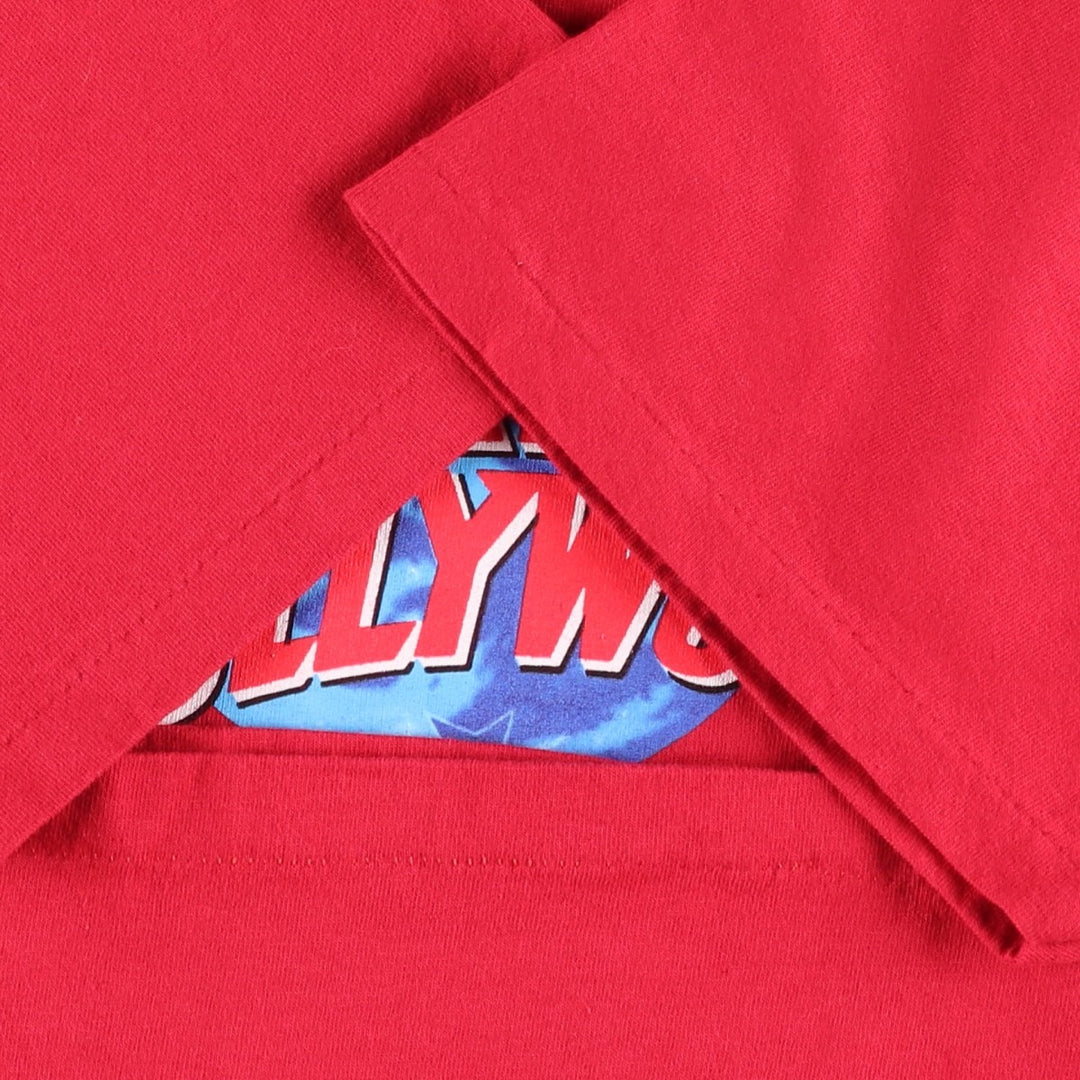 90'S PLANET HOLLYWOOD Advertising T-shirt, Made in USA, Men's L size, Vintage cotton red type Vintage Second Hand