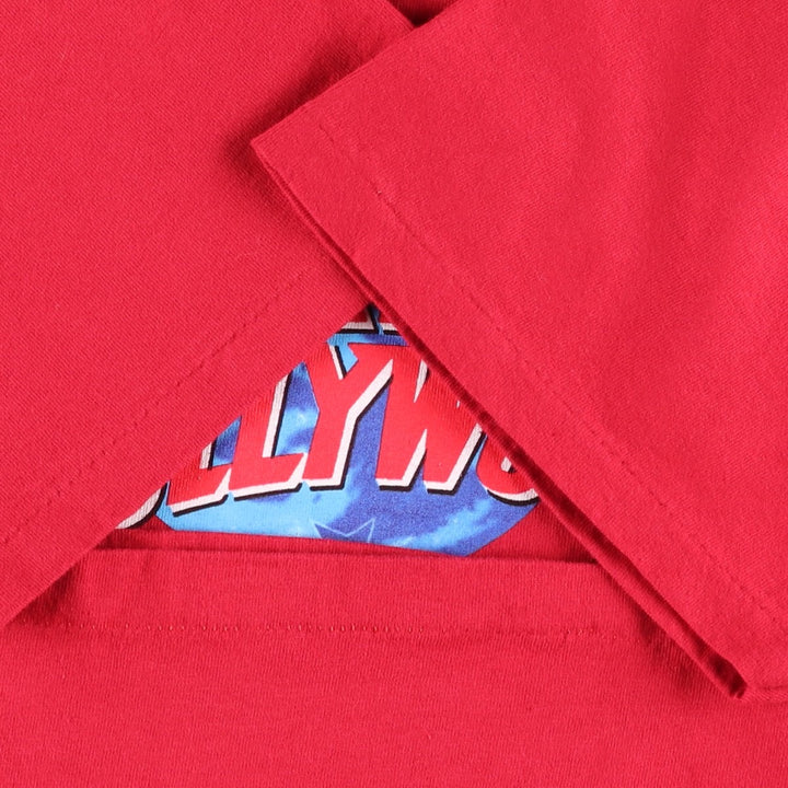 90'S PLANET HOLLYWOOD Advertising T-shirt, Made in USA, Men's L size, Vintage cotton red type Vintage Second Hand