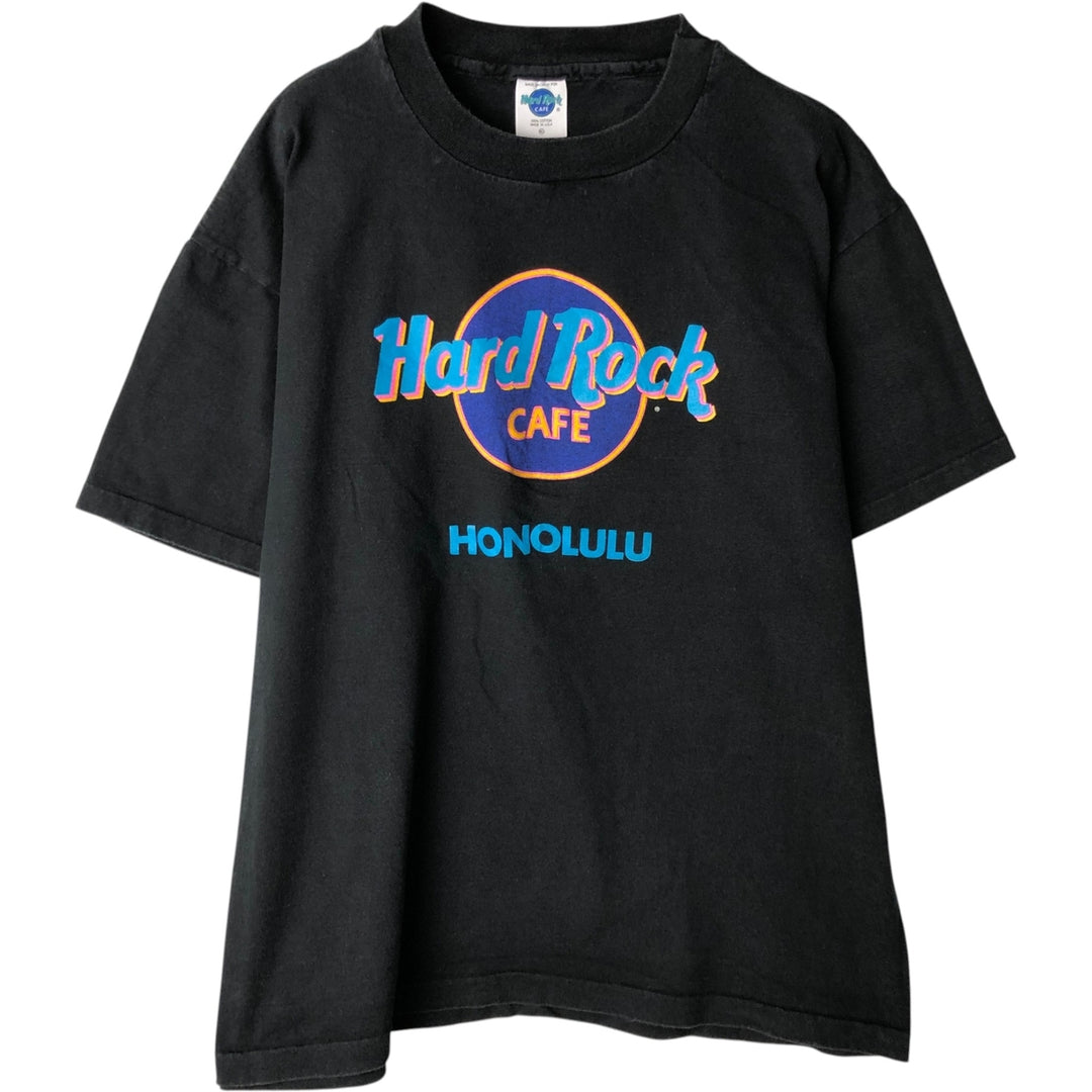 ~90'S Hard Rock Cafe Advertising T-Shirt, Made in USA, Men's XL equivalent, Vintage cotton black type Vintage Second Hand