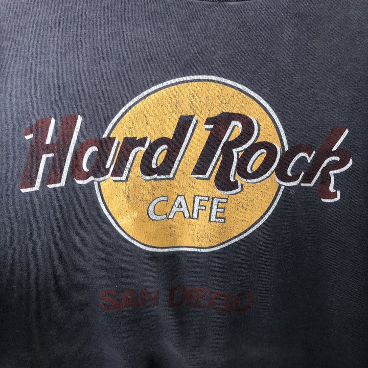 Vintage 1980'S Hanes HARD ROCK CAFE advertising T-shirt, Made in USA, Men's Size L cotton gray type Vintage Second Hand
