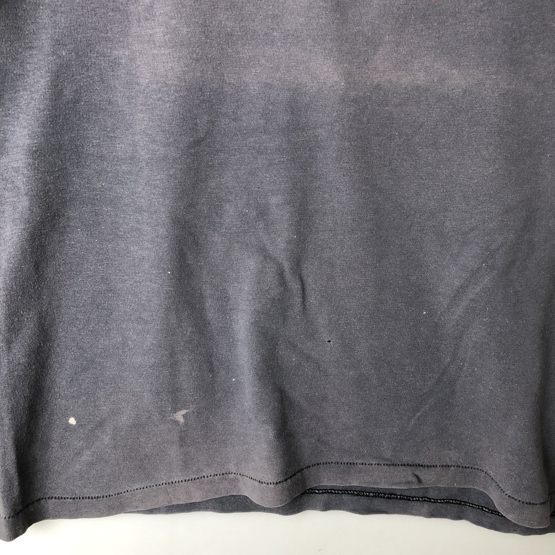 Vintage 1980'S Hanes HARD ROCK CAFE advertising T-shirt, Made in USA, Men's Size L cotton gray type Vintage Second Hand