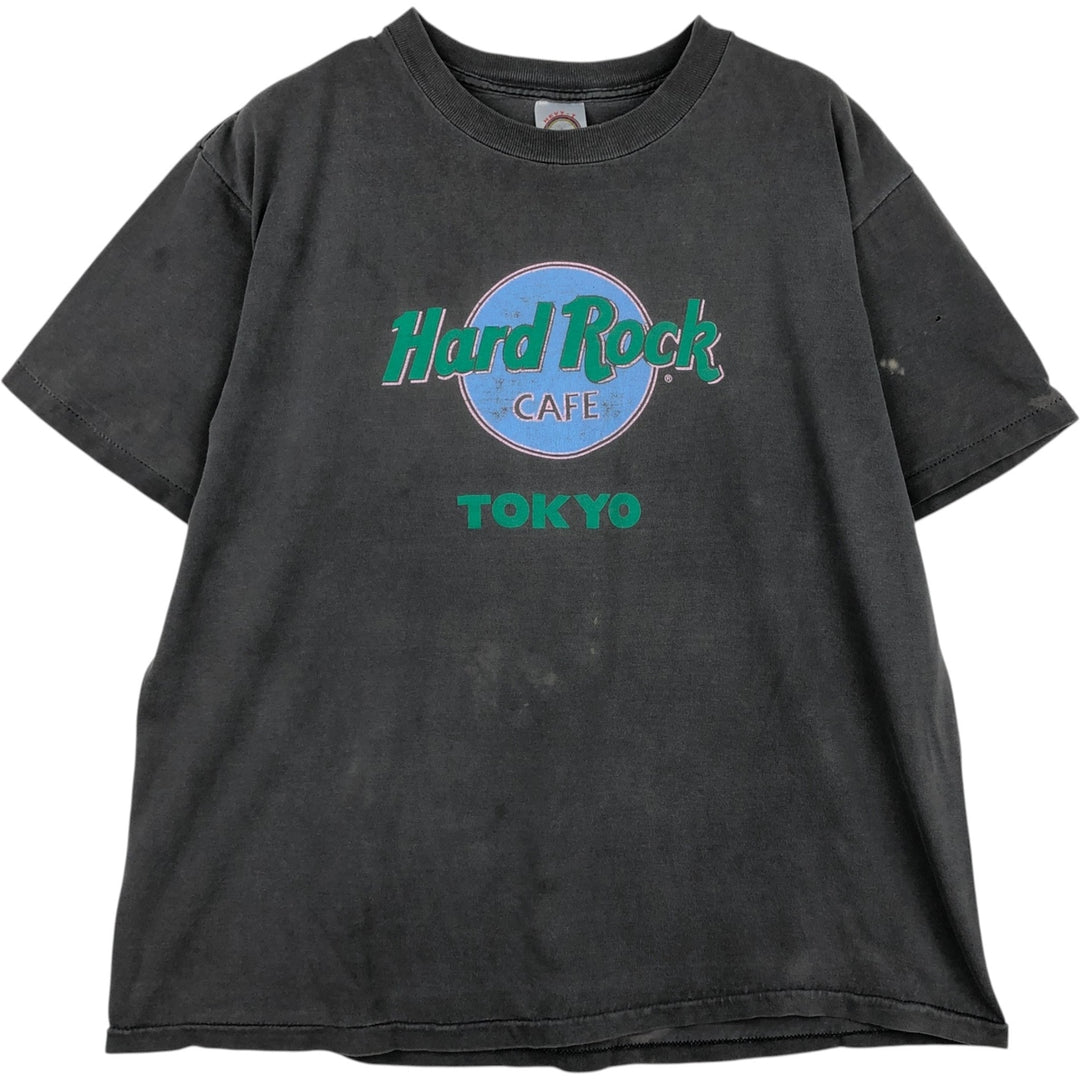 90'S HEY-T HARD ROCK CAFE Advertising T-Shirt, Made in USA, Men's XL equivalent, Vintage cotton Charcoal Vintage Second Hand
