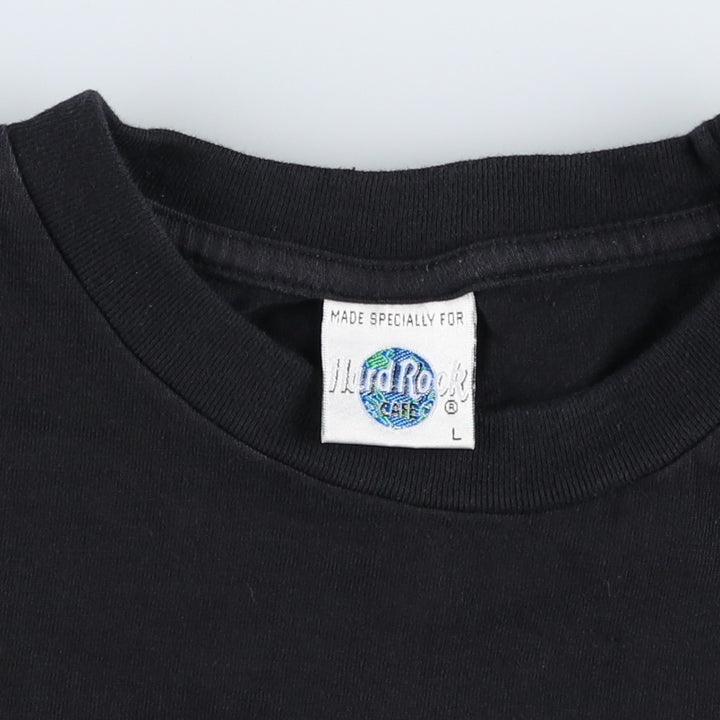 90'S HARD ROCK CAFE Hard Rock Cafe Advertising T-shirt Men's L equivalent Vintage cotton black type Vintage Second Hand