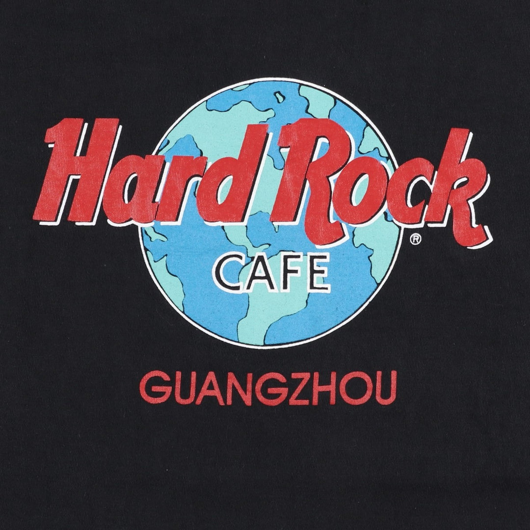 90'S HARD ROCK CAFE Hard Rock Cafe Advertising T-shirt Men's L equivalent Vintage cotton black type Vintage Second Hand
