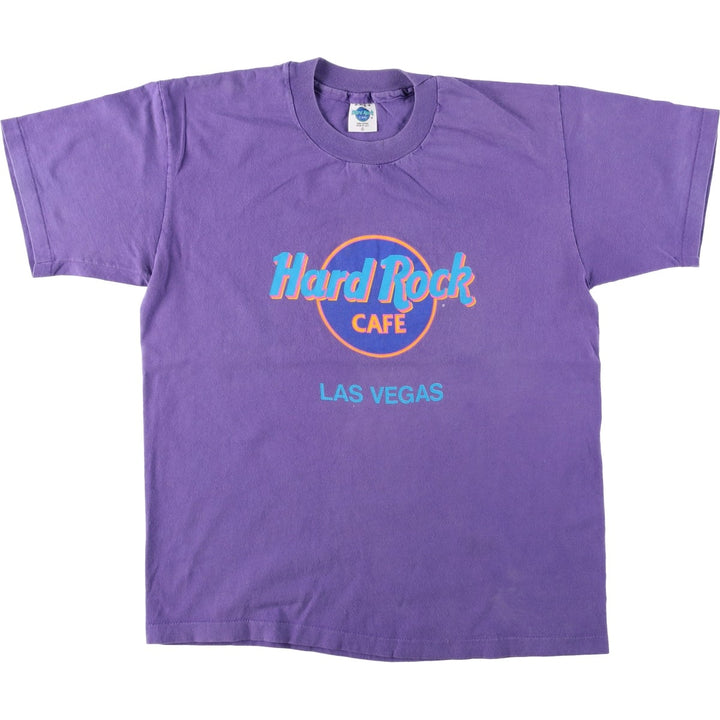 90'S HARD ROCK CAFE Hard Rock Cafe Advertising T-shirt Made in USA Men's L Vintage cotton purple type Vintage Second Hand