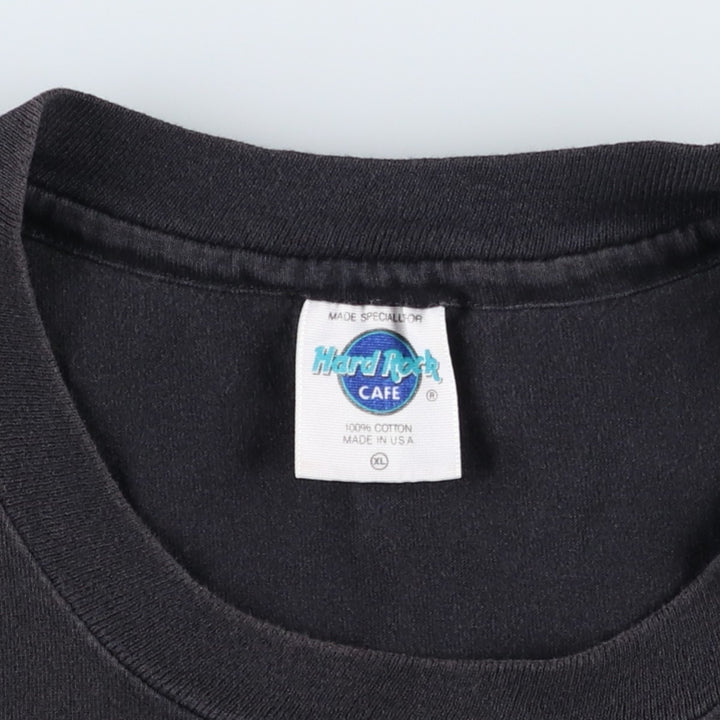 90'S HARD ROCK CAFE Hard Rock Cafe Advertising T-shirt Made in USA Men's XL Vintage cotton black type Vintage Second Hand