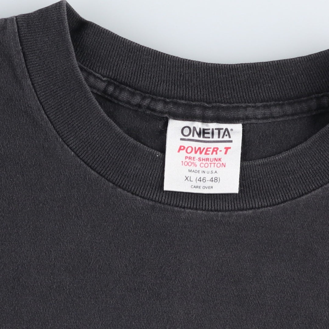 90'S ONITA POWER-T HARD ROCK CAFE Advertising T-Shirt, Made in USA, Men's XL equivalent, Vintage cotton black type Vintage Second Hand