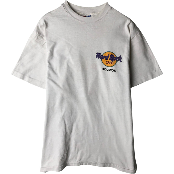 90'S Hanes Hard Rock Cafe Advertising T-Shirt, Made in USA, Men's Size M (approx.), Vintage cotton white type Vintage Second Hand