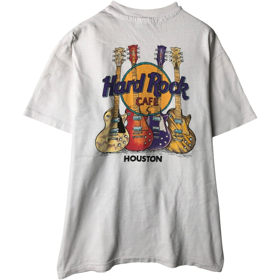 90'S Hanes Hard Rock Cafe Advertising T-Shirt, Made in USA, Men's Size M (approx.), Vintage cotton white type Vintage Second Hand