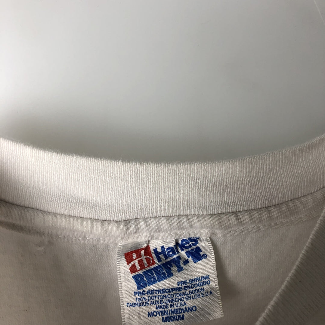 90'S Hanes Hard Rock Cafe Advertising T-Shirt, Made in USA, Men's Size M (approx.), Vintage cotton white type Vintage Second Hand