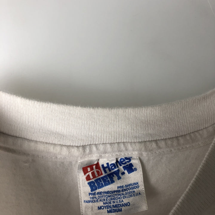90'S Hanes Hard Rock Cafe Advertising T-Shirt, Made in USA, Men's Size M (approx.), Vintage cotton white type Vintage Second Hand