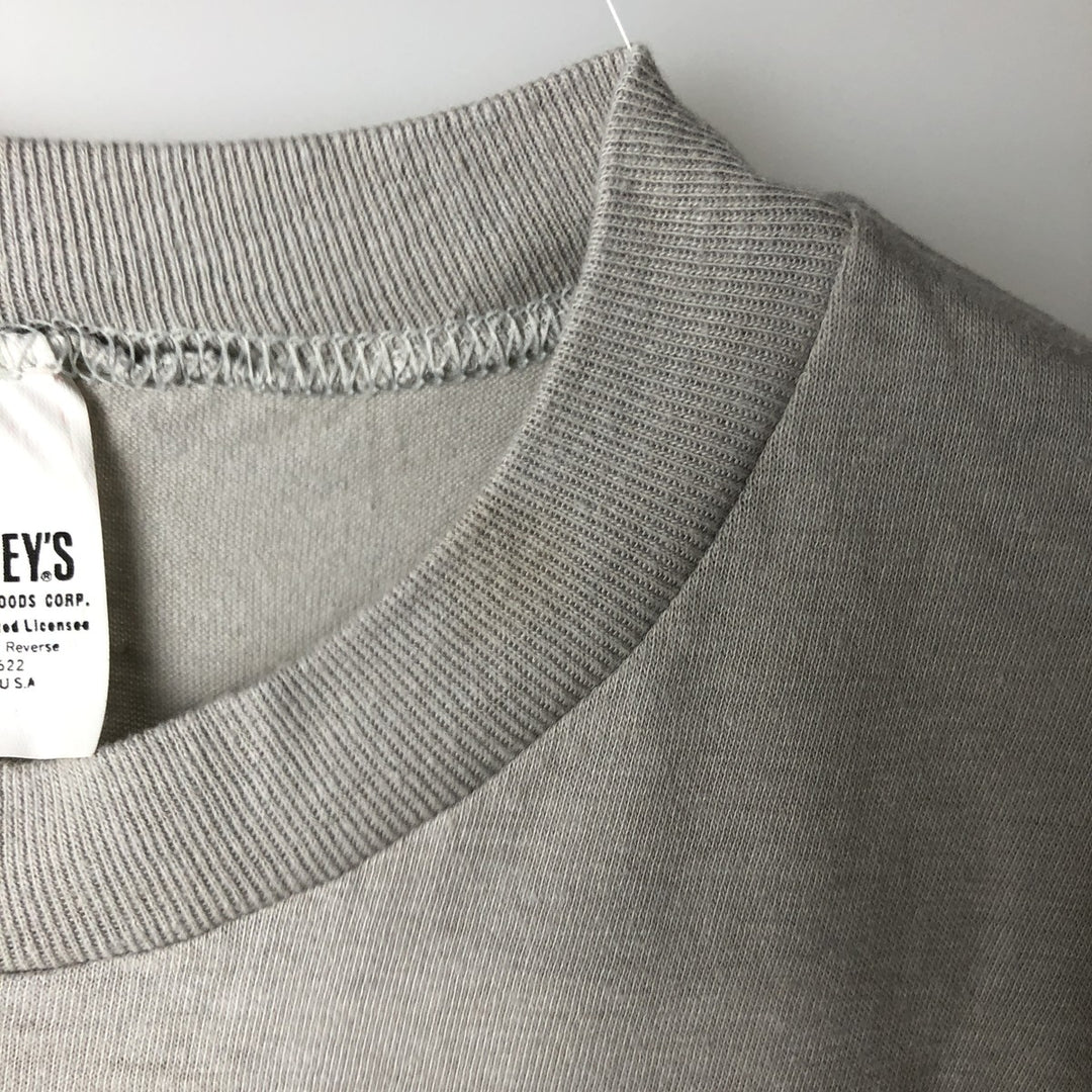 1980'S HERSHEY'S advertising T-shirt, Made in USA, Men's size L equivalent, Vintage polyester gray type Vintage Second Hand