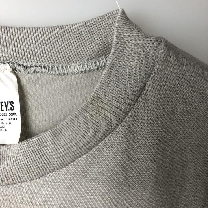 1980'S HERSHEY'S advertising T-shirt, Made in USA, Men's size L equivalent, Vintage polyester gray type Vintage Second Hand