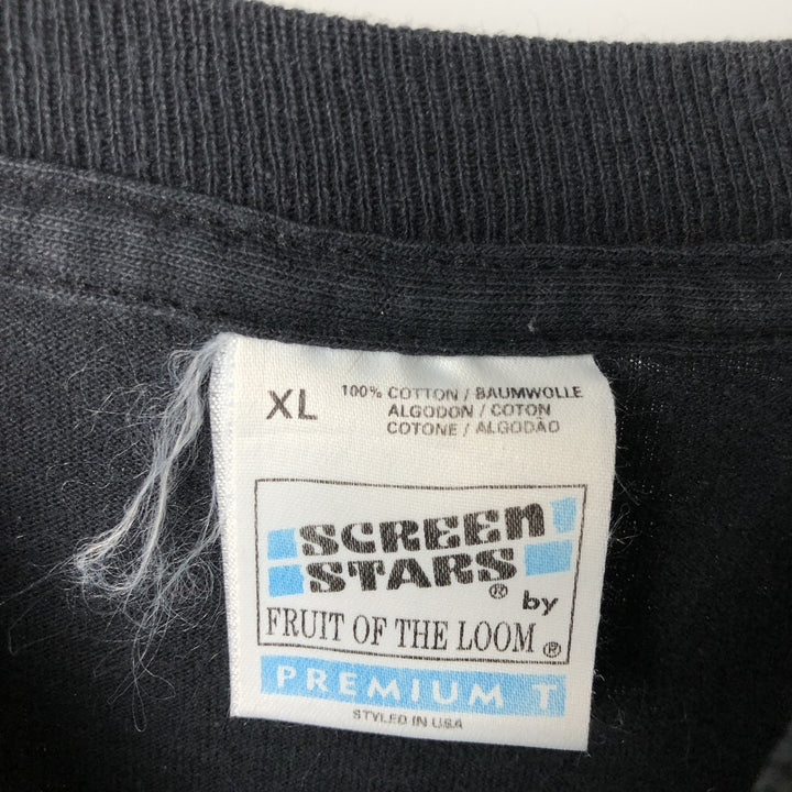 90'S Screen Stars TENNENT'S EXTRA Advertising T-Shirt, Men's XL equivalent, Vintage cotton black type Vintage Second Hand