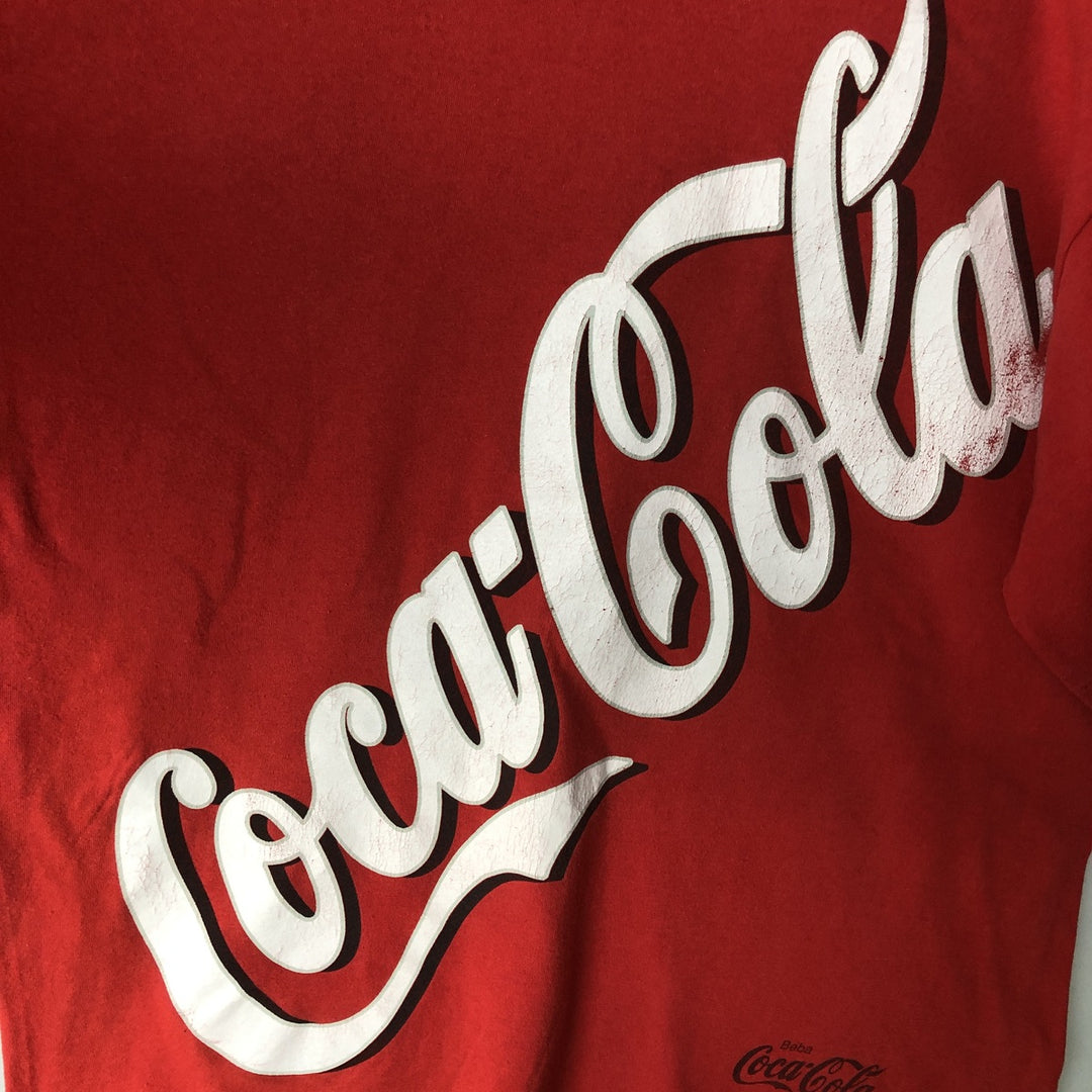 ~90'S COCA-COLA Advertising T-Shirt, Men's Size M (Equivalent), Vintage unclear red type Vintage Second Hand
