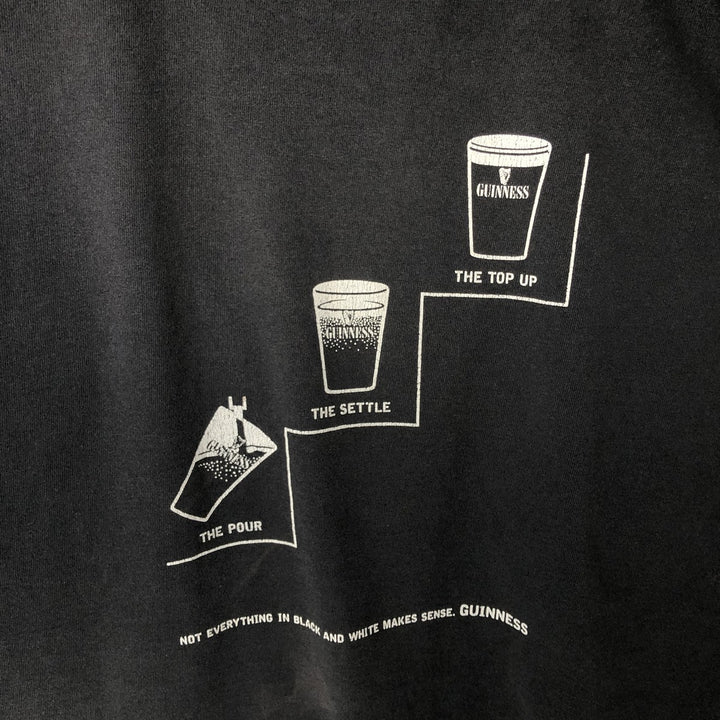 ~90'S Screen Stars FRUIT OF THE ROOM Guinness Beer Advertising T-Shirt, Men's XL equivalent, Vintage cotton black type Vintage Second Hand