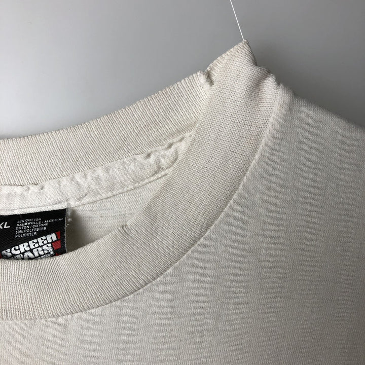 90'S Screen Stars MECANOCOCA-COLA Band T-Shirt, Men's XL equivalent, Vintage cotton white type Vintage Second Hand