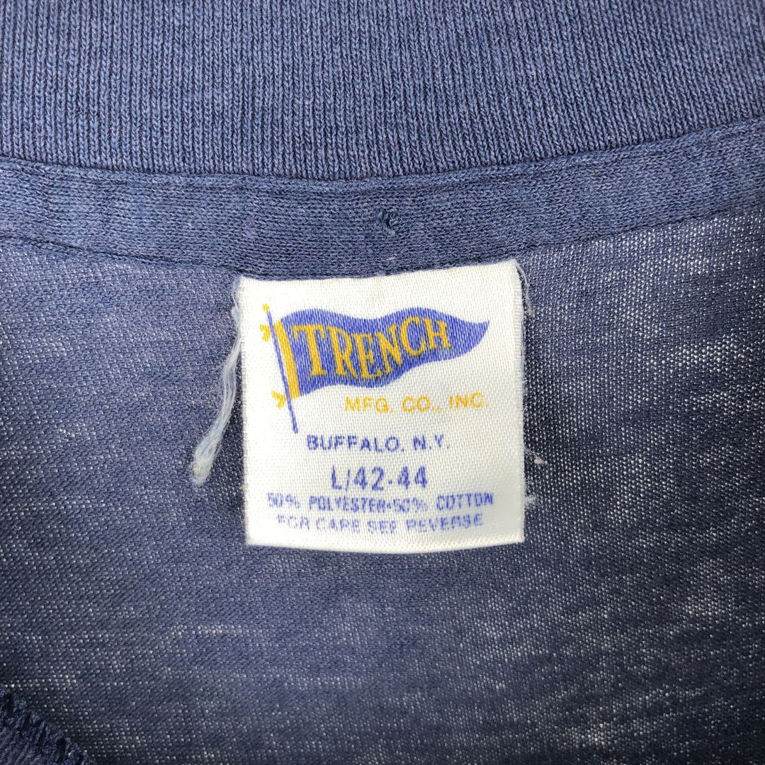 ~90'S TRENCH NASA Advertising T-Shirt, Made in USA, Men's Size L (Equivalent), Vintage polyester navy blue type Vintage Second Hand
