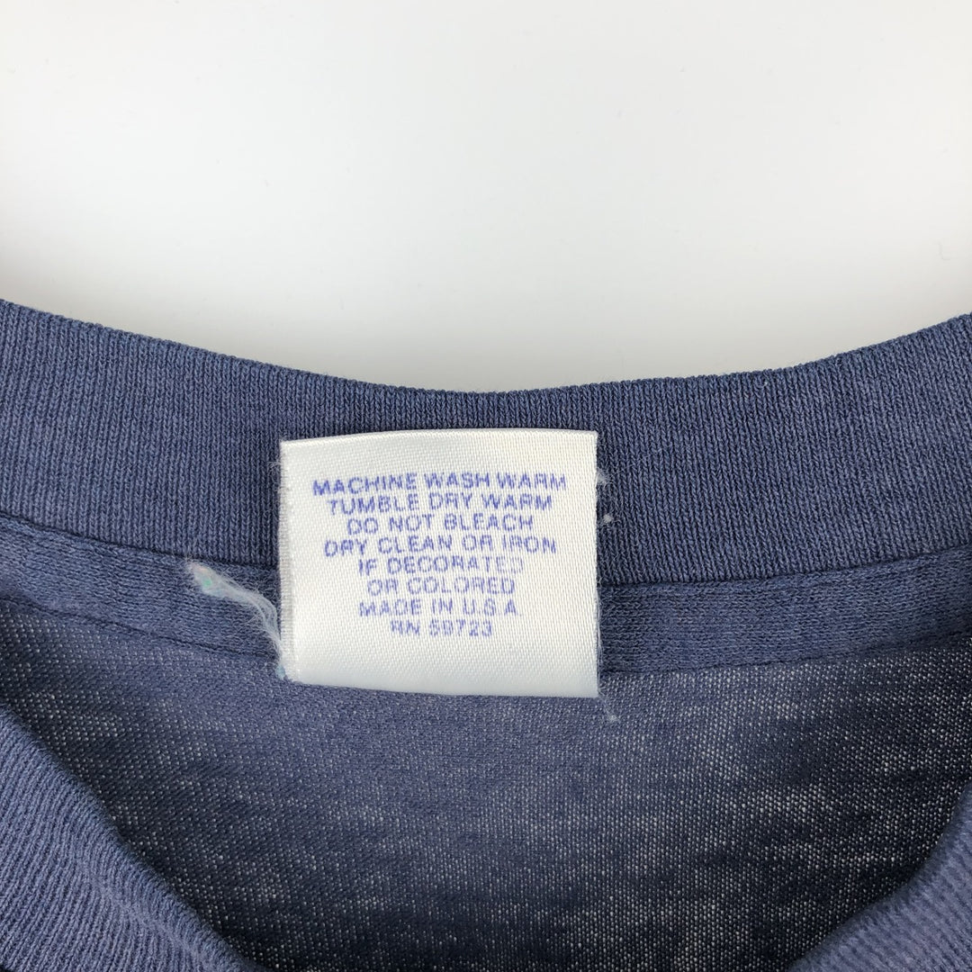 ~90'S TRENCH NASA Advertising T-Shirt, Made in USA, Men's Size L (Equivalent), Vintage polyester navy blue type Vintage Second Hand